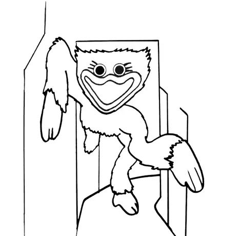 Çocuklar İçin Huggy Wuggy Boyama Sayfaları 