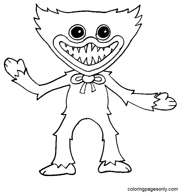 Çocuklar İçin Huggy Wuggy Boyama Sayfaları 