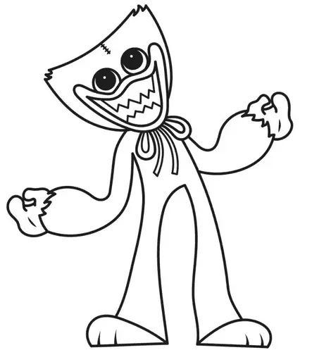 Çocuklar İçin Huggy Wuggy Boyama Sayfaları 