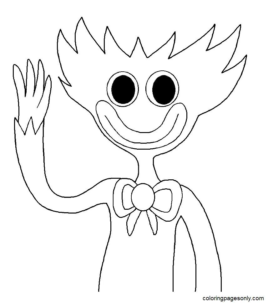 Çocuklar İçin Huggy Wuggy Boyama Sayfaları 
