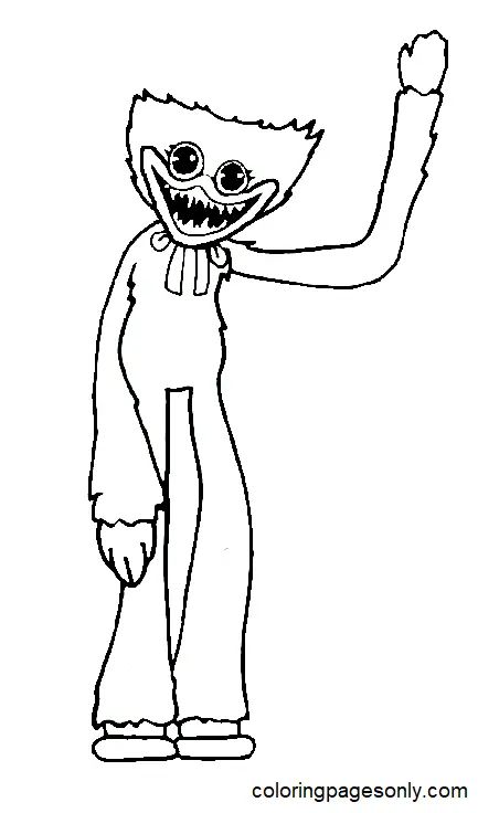 Çocuklar İçin Huggy Wuggy Boyama Sayfaları 