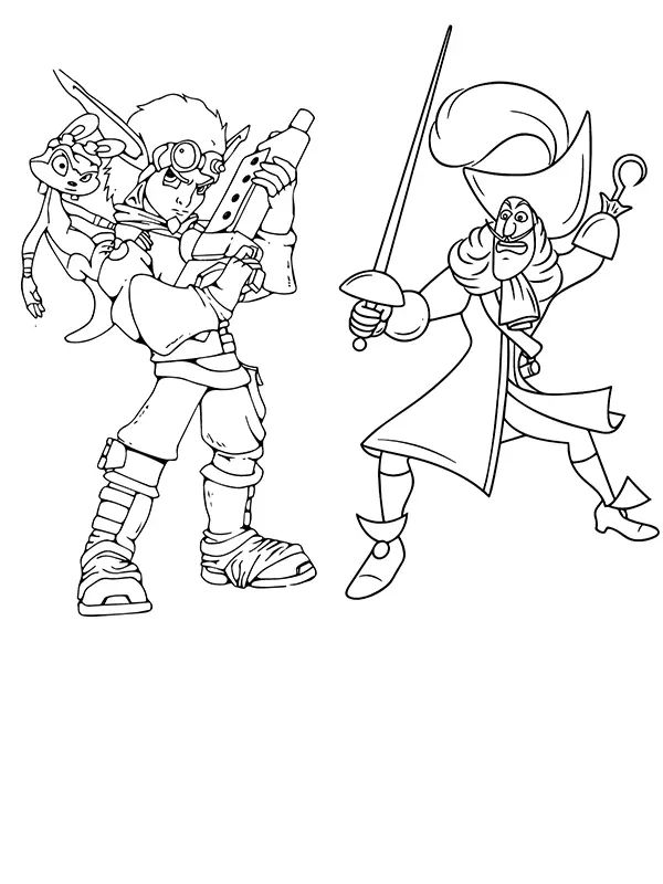 Çocuklar İçin Jak and Daxter Boyama Sayfaları 