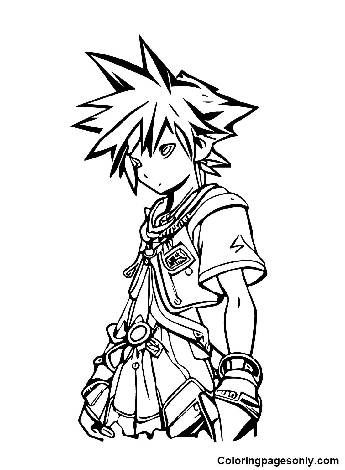 Çocuklar İçin Kingdom Hearts Boyama Sayfaları 