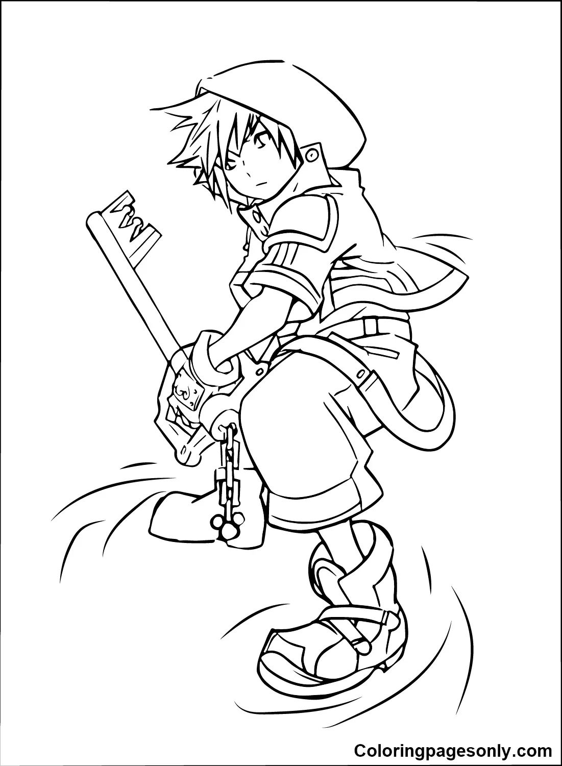 Çocuklar İçin Kingdom Hearts Boyama Sayfaları 