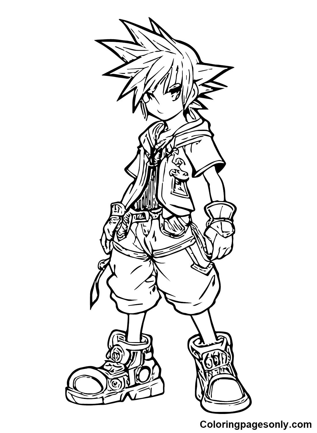Çocuklar İçin Kingdom Hearts Boyama Sayfaları 