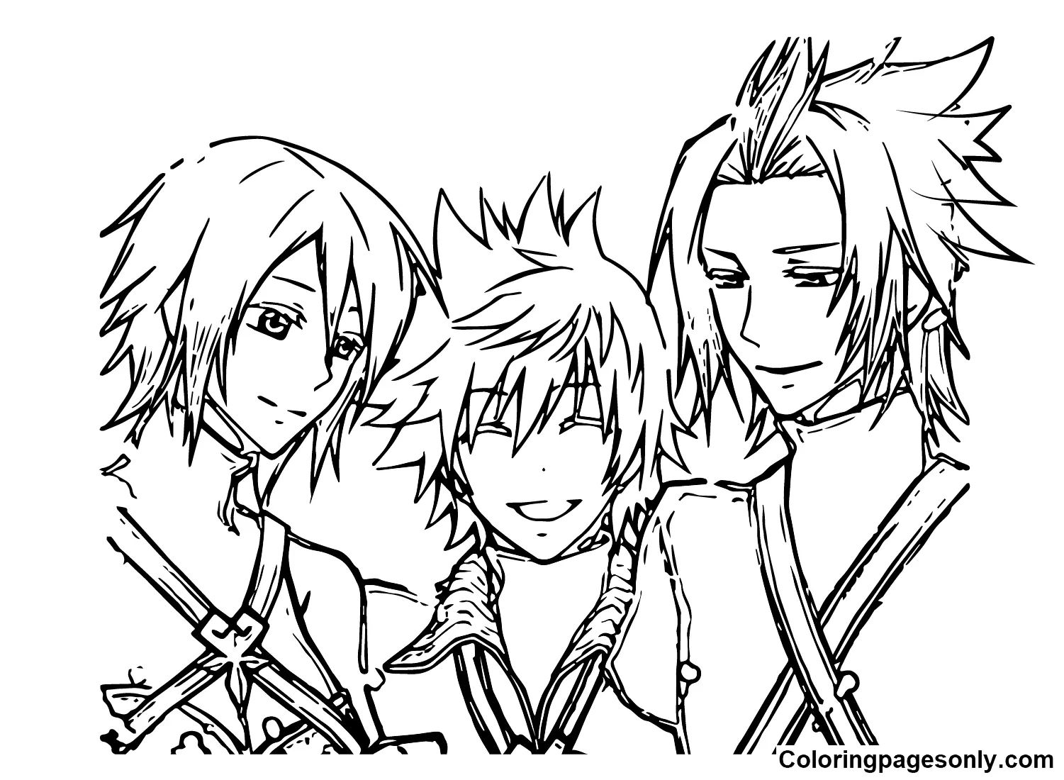 Çocuklar İçin Kingdom Hearts Boyama Sayfaları 