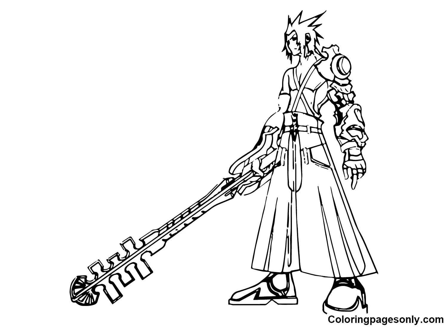 Çocuklar İçin Kingdom Hearts Boyama Sayfaları 