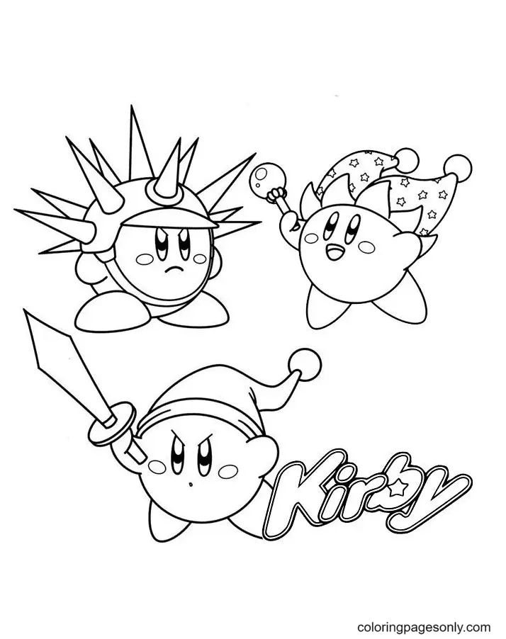Çocuklar İçin Kirby Boyama Sayfaları 