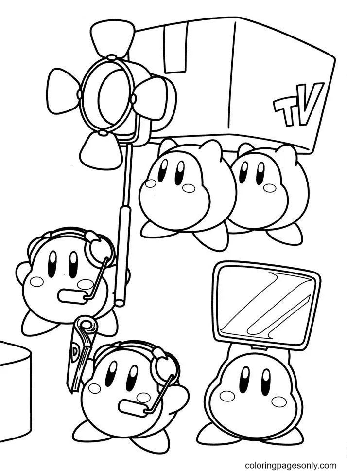 Çocuklar İçin Kirby Boyama Sayfaları 