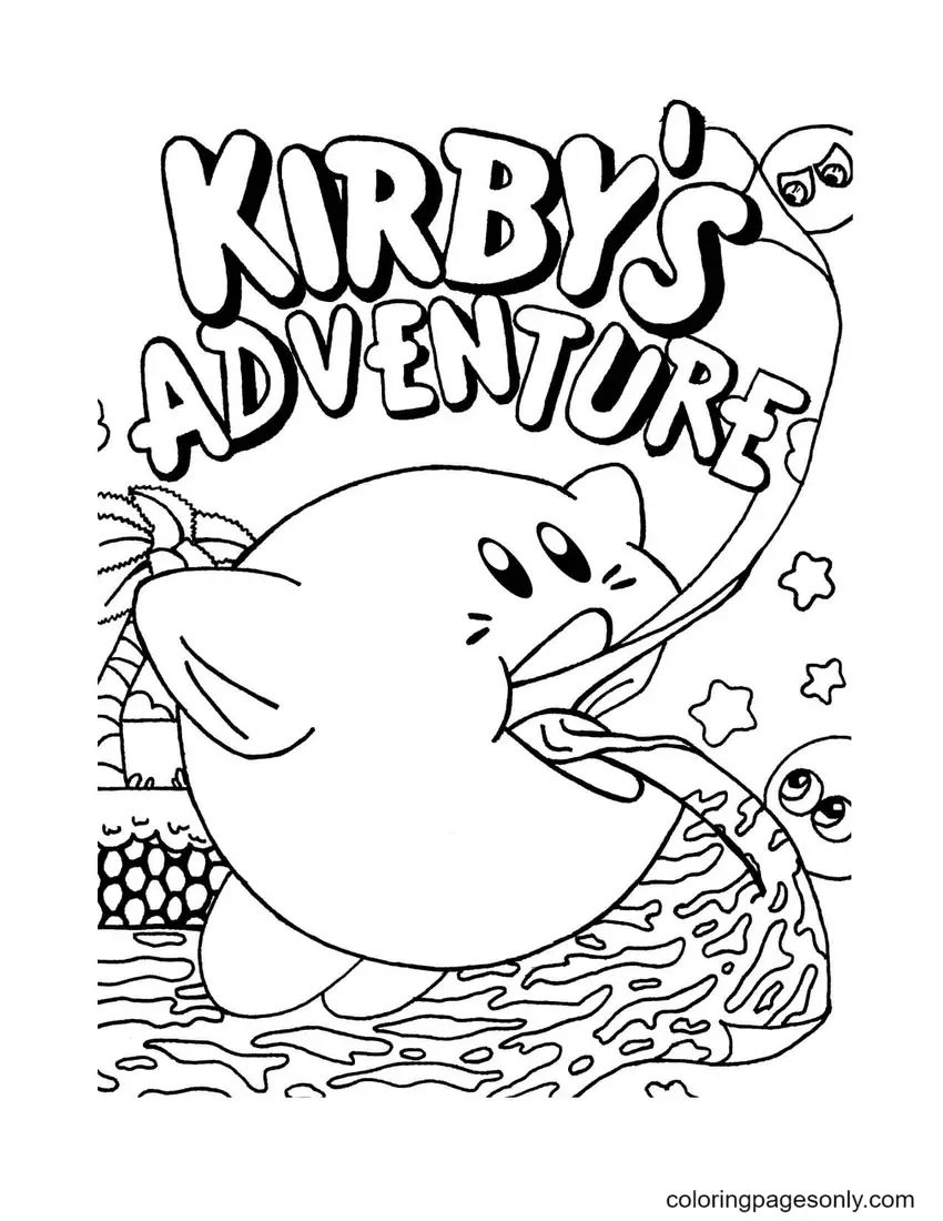 Çocuklar İçin Kirby Boyama Sayfaları 