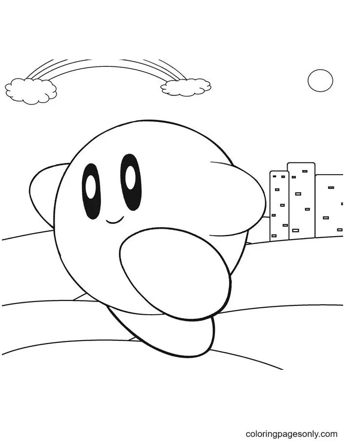 Çocuklar İçin Kirby Boyama Sayfaları 