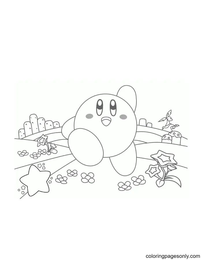 Çocuklar İçin Kirby Boyama Sayfaları 