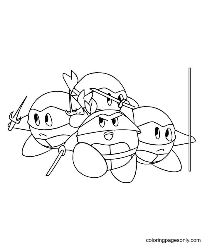 Çocuklar İçin Kirby Boyama Sayfaları 