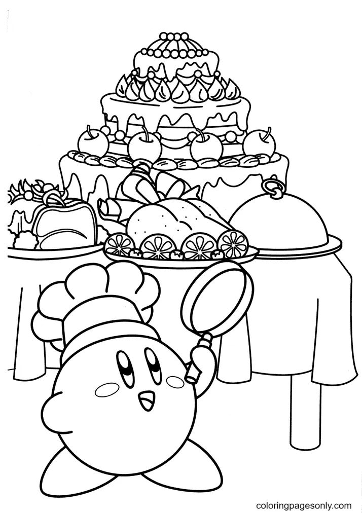 Çocuklar İçin Kirby Boyama Sayfaları 