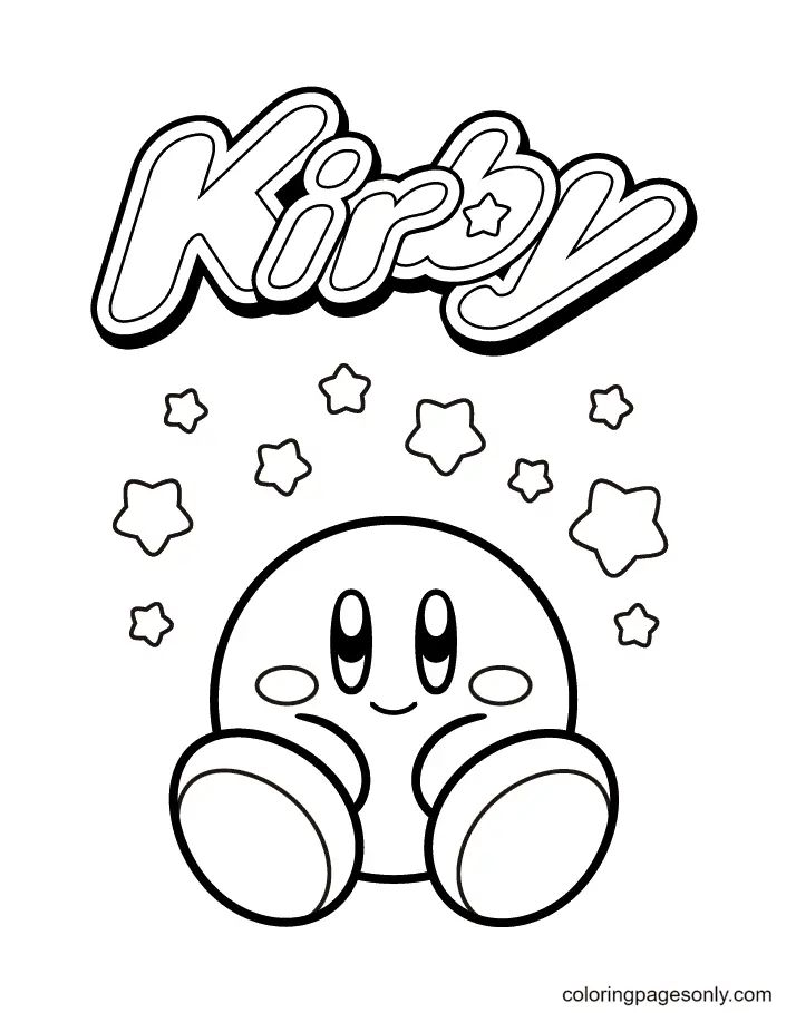 Çocuklar İçin Kirby Boyama Sayfaları 