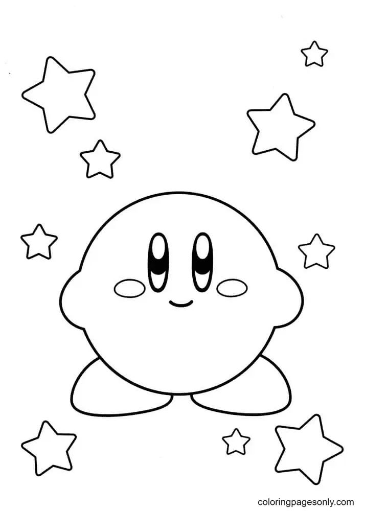 Çocuklar İçin Kirby Boyama Sayfaları 