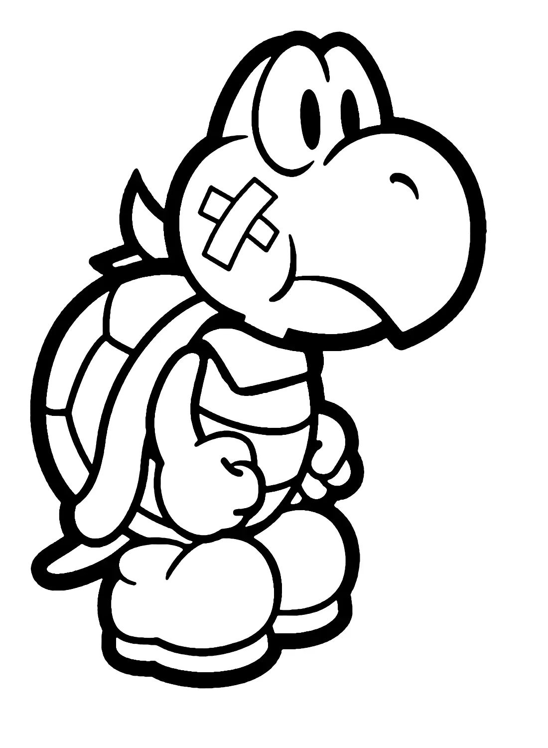 Çocuklar İçin Koopa Troopa Boyama Sayfaları 