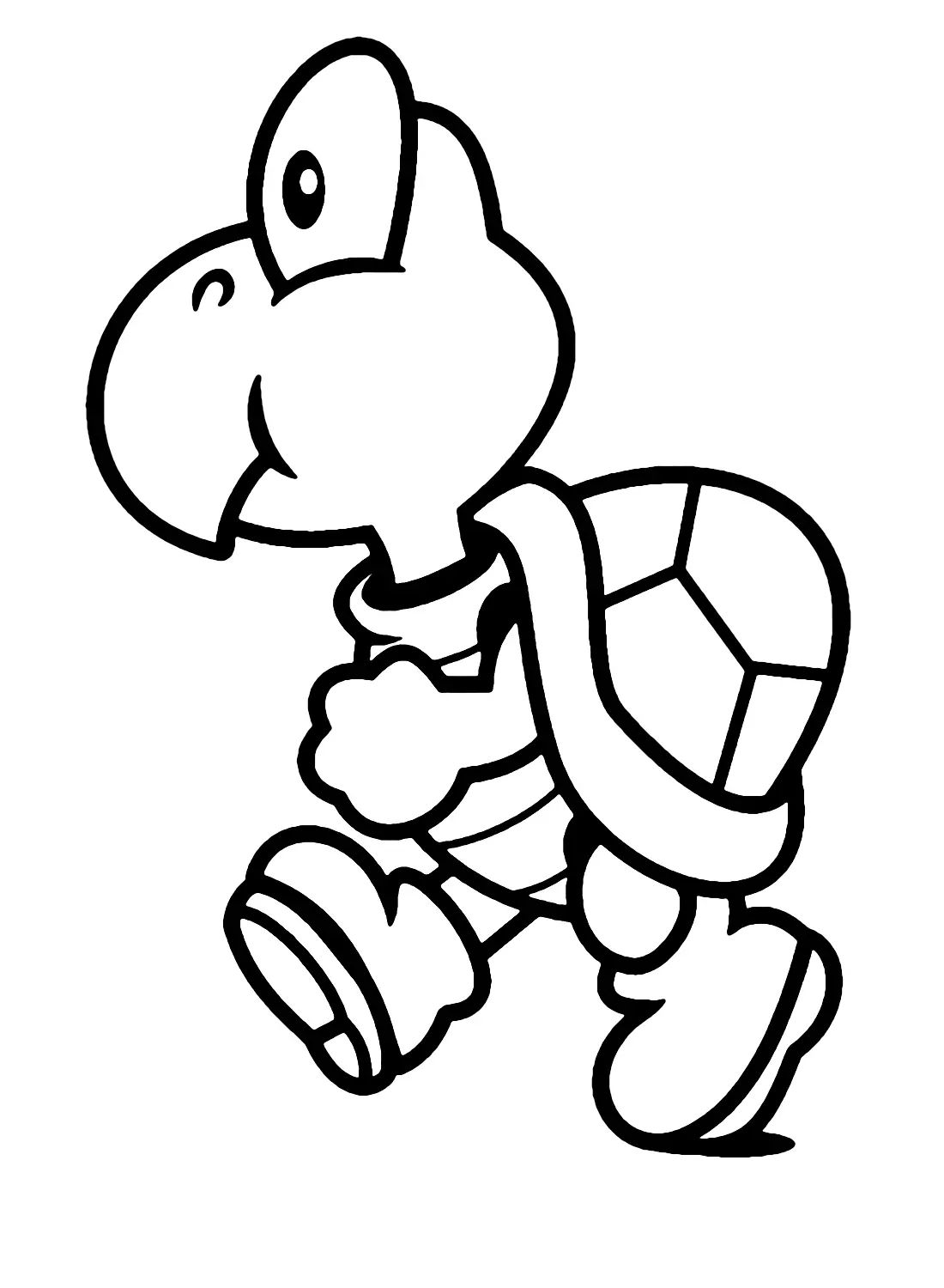 Çocuklar İçin Koopa Troopa Boyama Sayfaları 