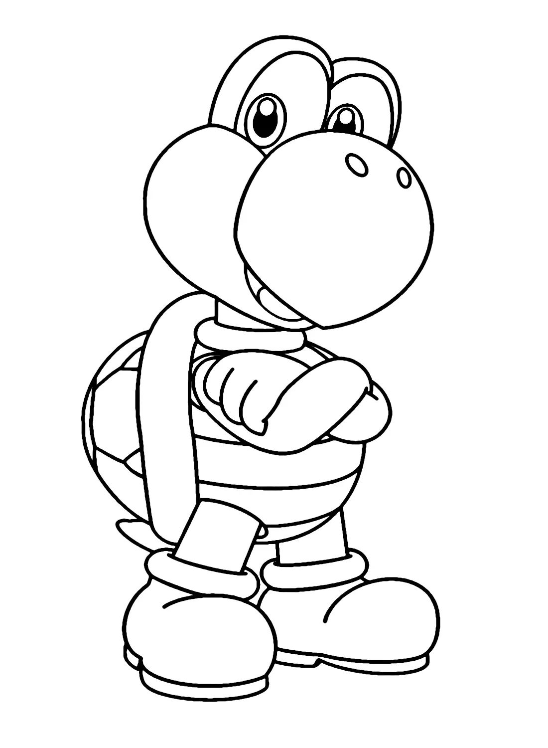 Çocuklar İçin Koopa Troopa Boyama Sayfaları 