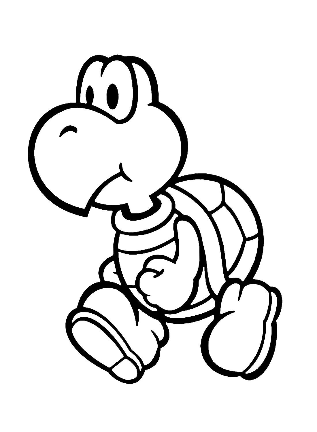 Çocuklar İçin Koopa Troopa Boyama Sayfaları 