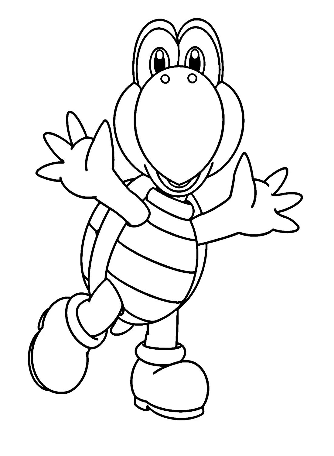 Çocuklar İçin Koopa Troopa Boyama Sayfaları 