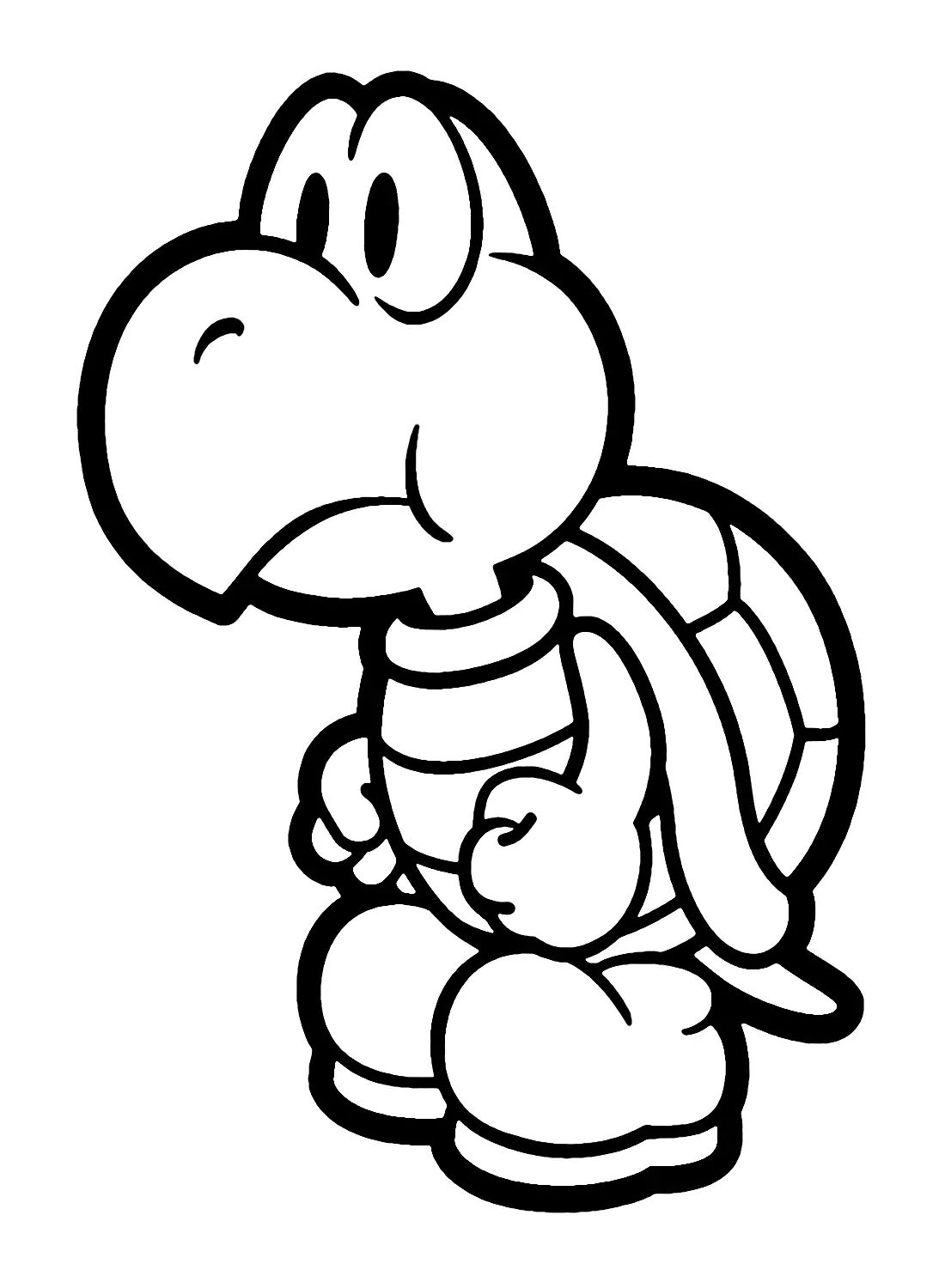 Çocuklar İçin Koopa Troopa Boyama Sayfaları 