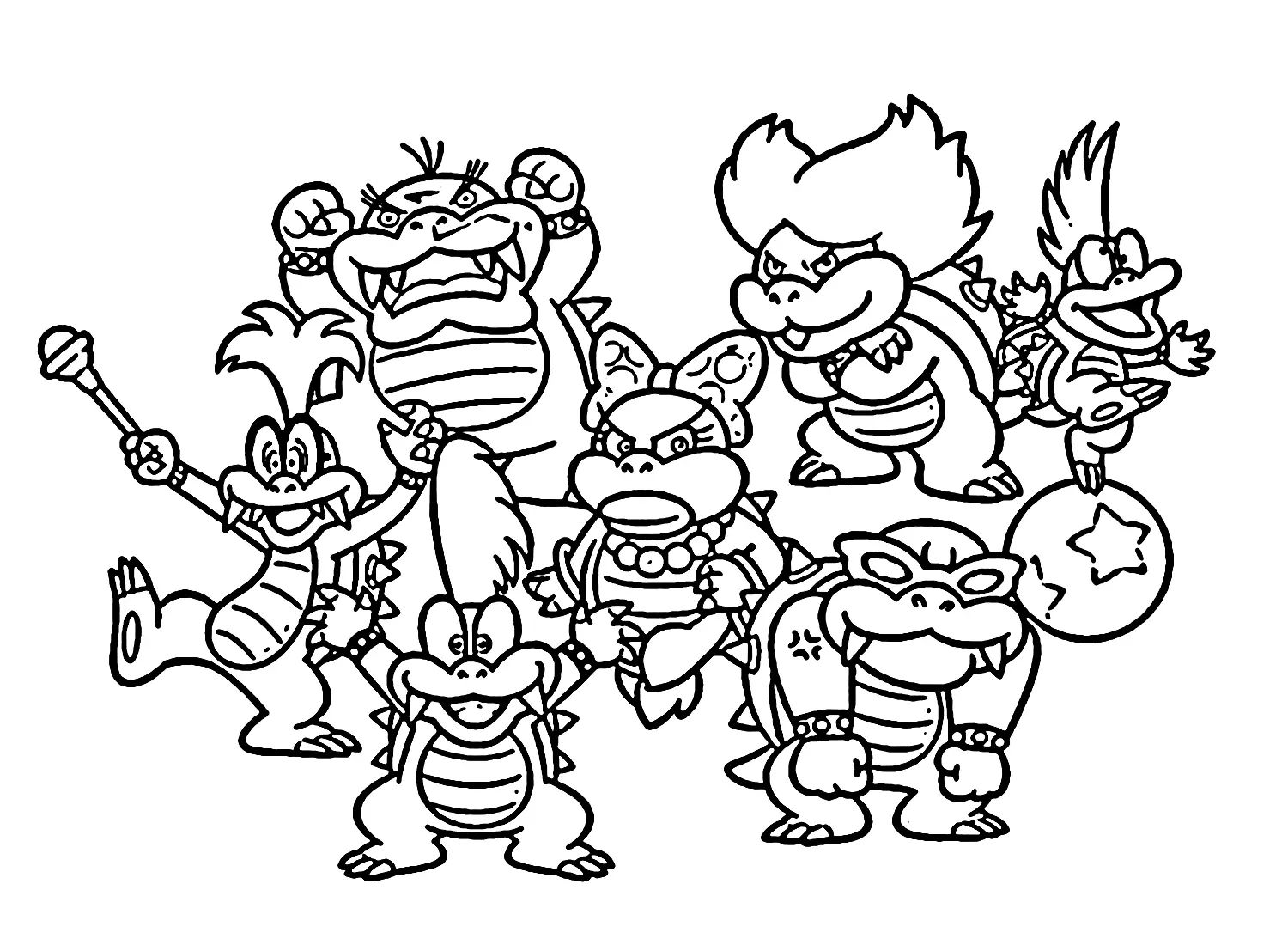 Çocuklar İçin Koopalings Boyama Sayfaları 