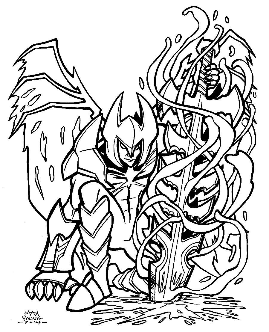 Çocuklar İçin League of Legends Boyama Sayfaları 
