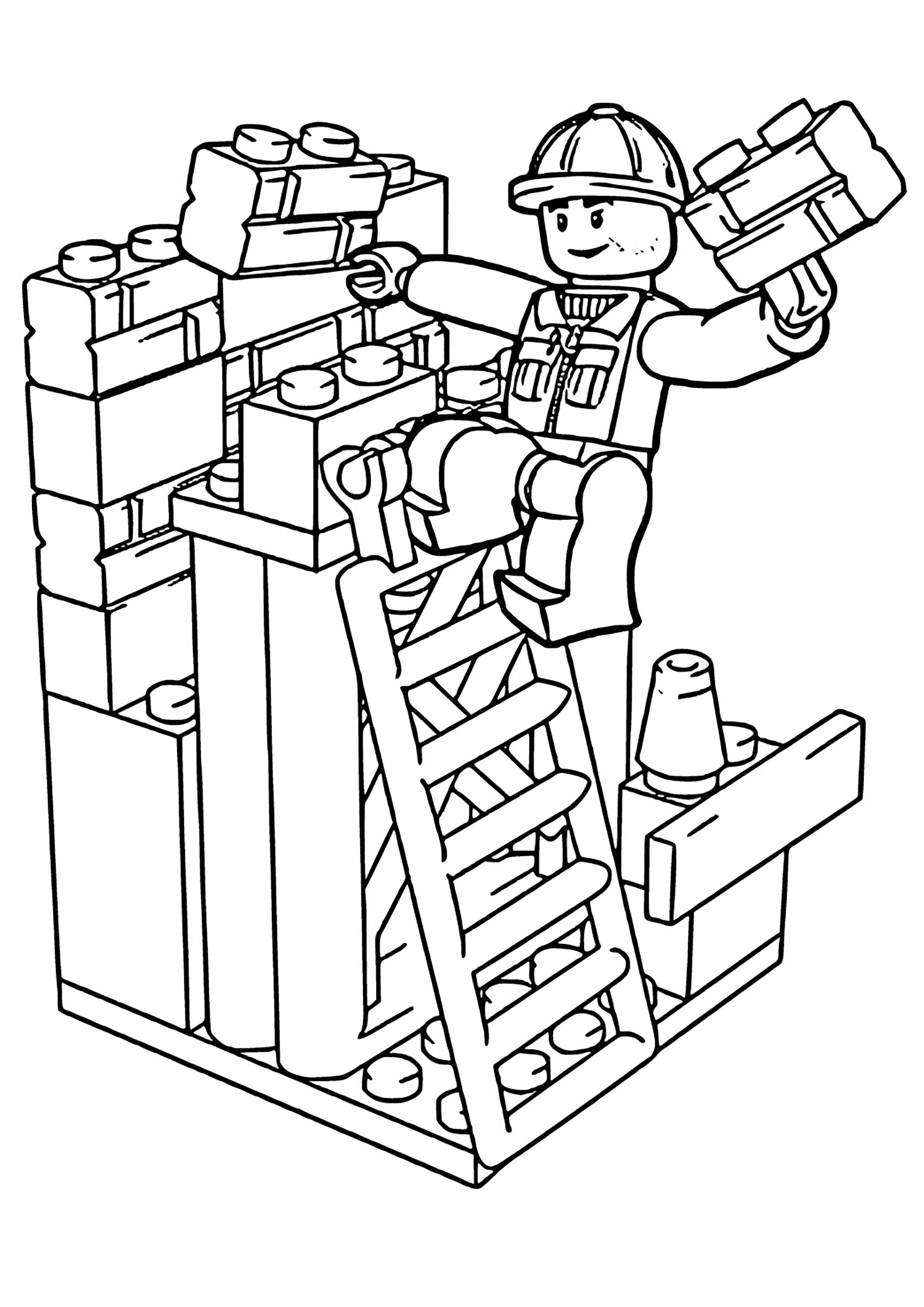 Çocuklar İçin Lego Çiftlik Boyama Sayfaları 