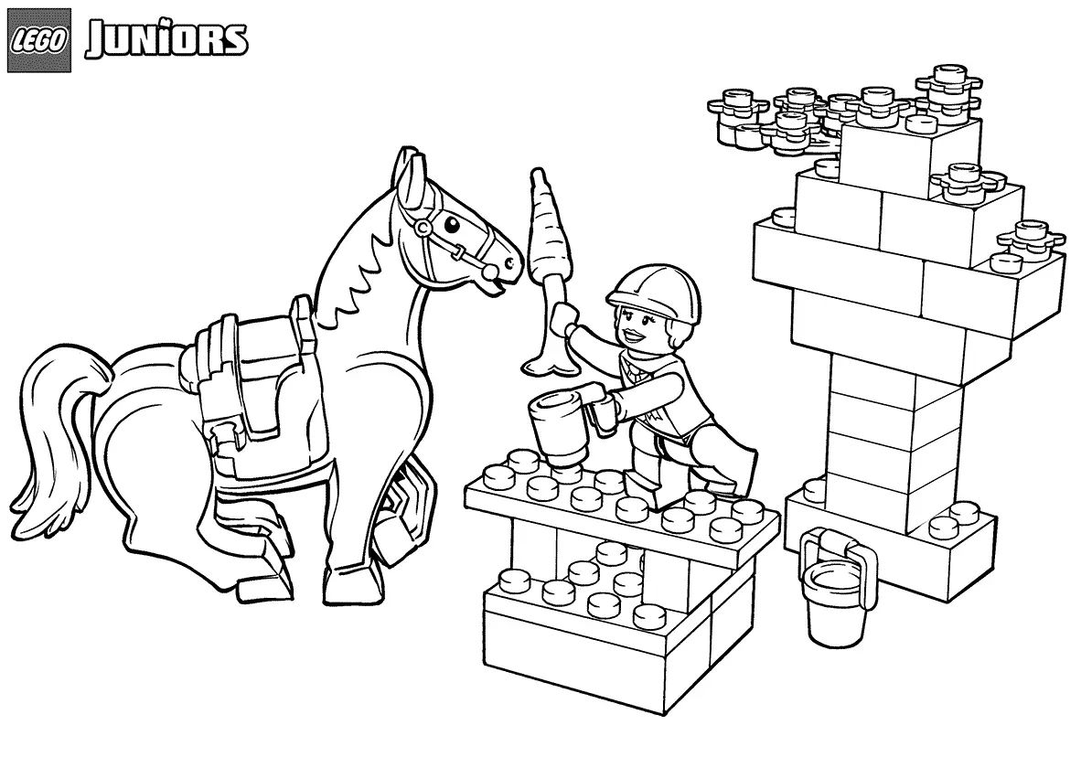 Çocuklar İçin Lego Çiftlik Boyama Sayfaları 