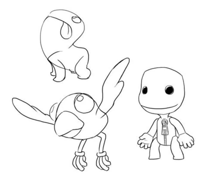 Çocuklar İçin Little Big Planet Boyama Sayfaları 