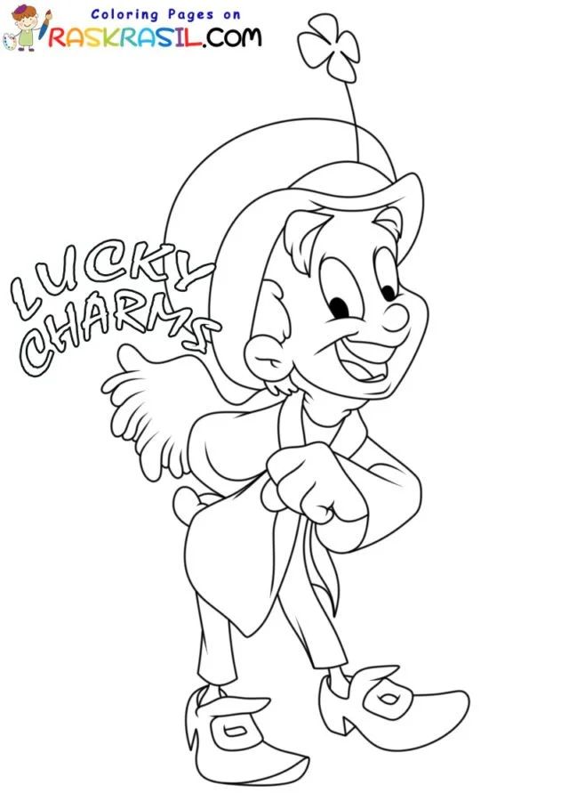 Çocuklar İçin Lucky Charms Boyama Sayfaları 