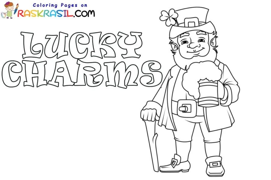 Çocuklar İçin Lucky Charms Boyama Sayfaları 
