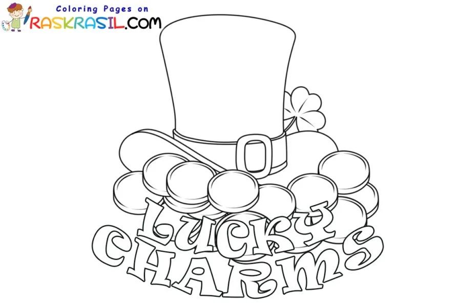 Çocuklar İçin Lucky Charms Boyama Sayfaları 