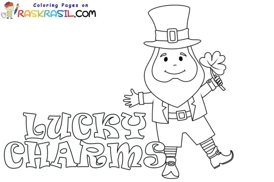 Çocuklar İçin Lucky Charms Boyama Sayfaları 