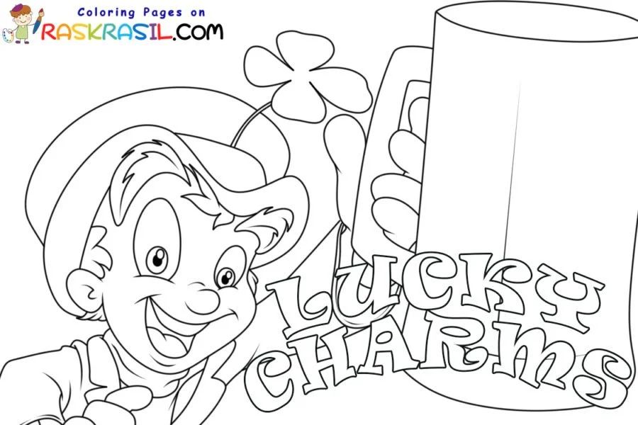 Çocuklar İçin Lucky Charms Boyama Sayfaları 