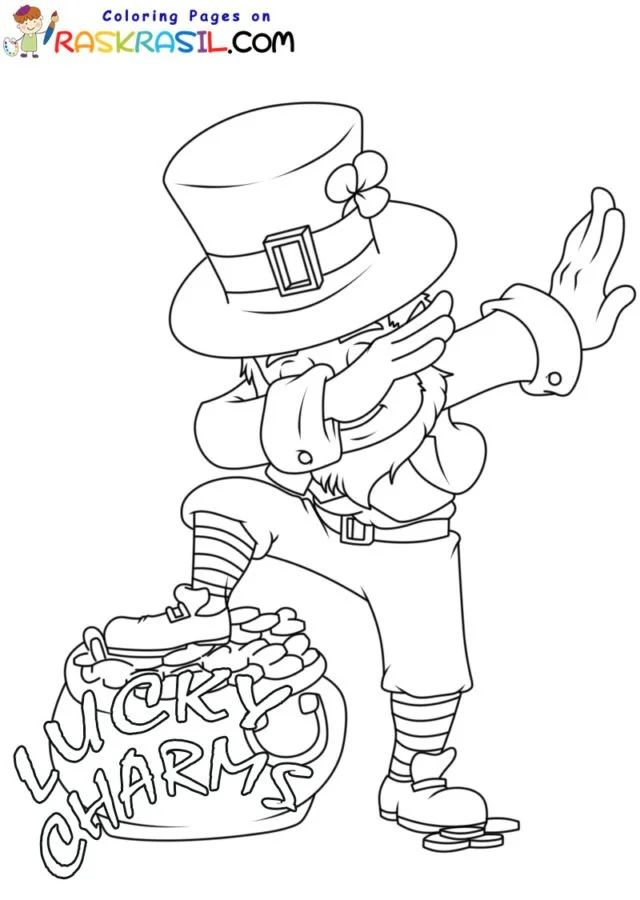 Çocuklar İçin Lucky Charms Boyama Sayfaları 