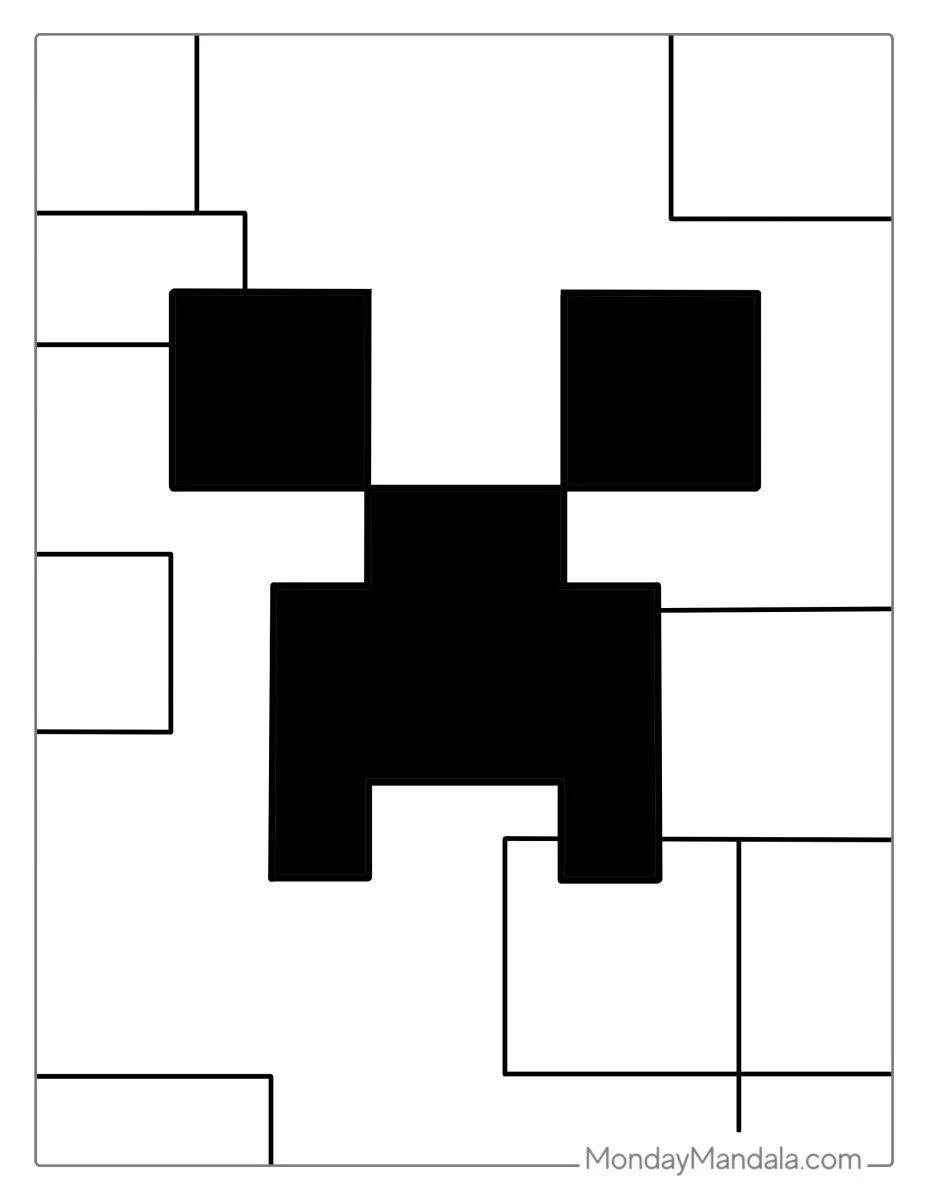 Çocuklar İçin Minecraft Boyama Sayfaları 