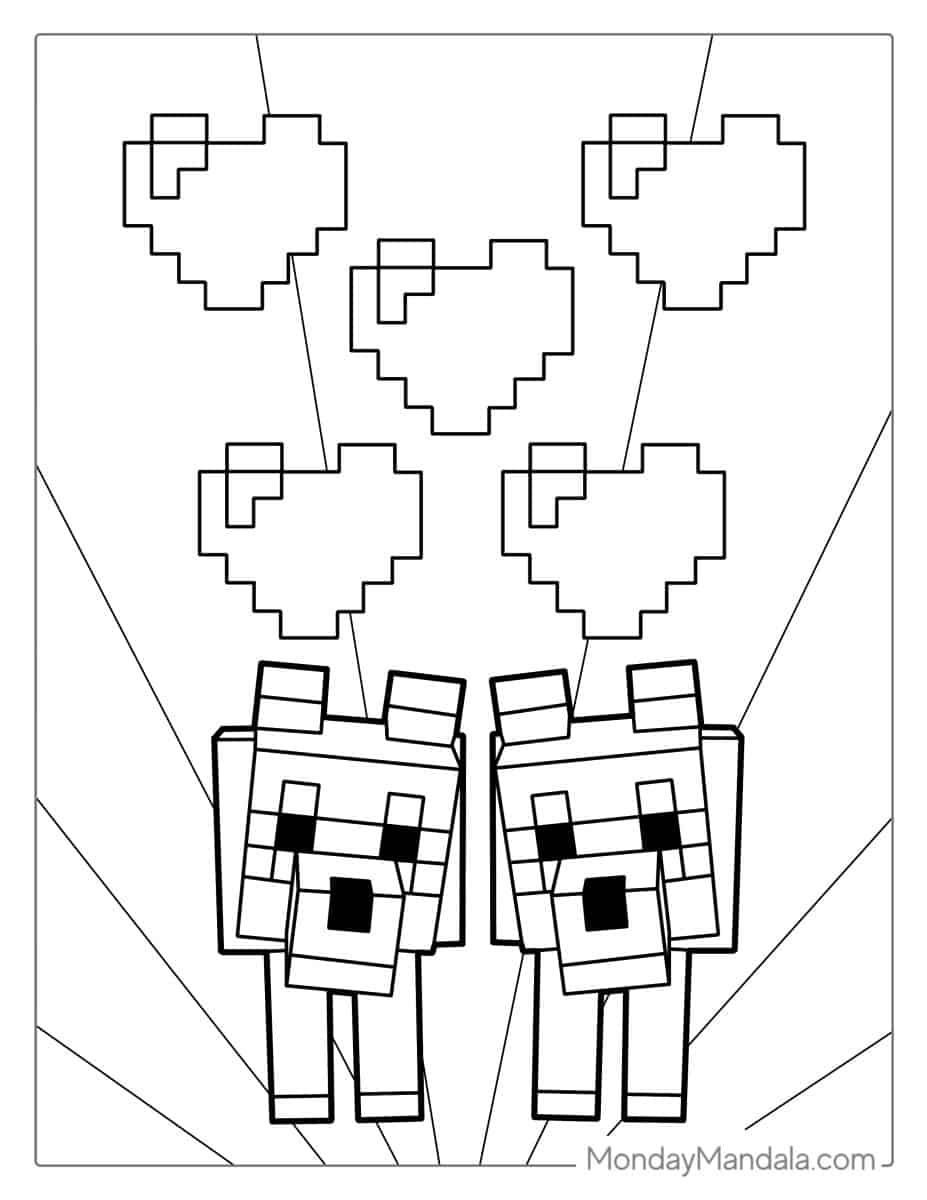 Çocuklar İçin Minecraft Boyama Sayfaları 