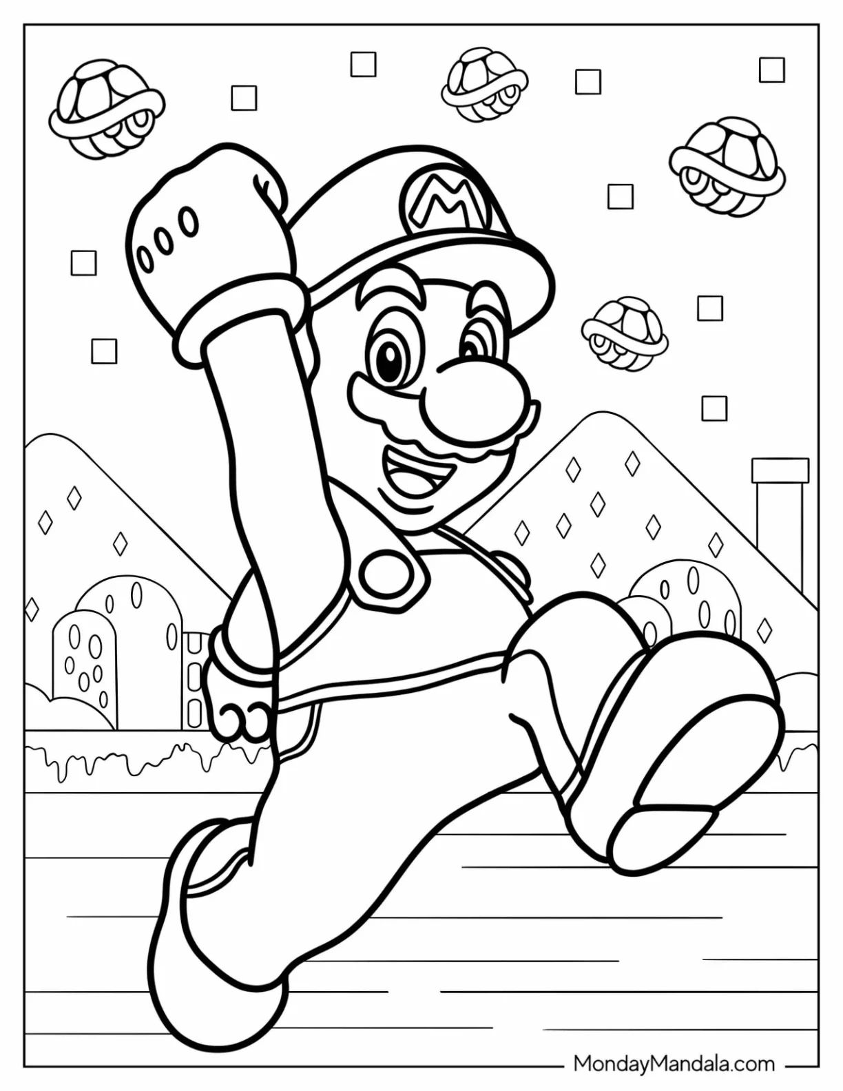 Çocuklar İçin Nintendo Boyama Sayfaları 