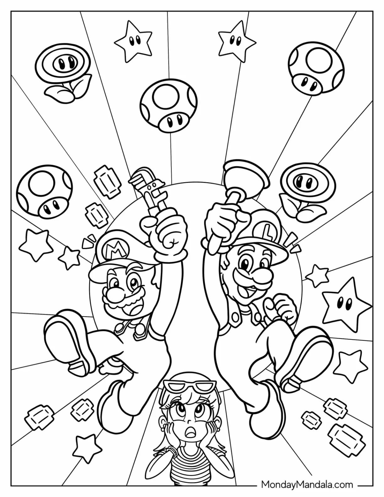 Çocuklar İçin Nintendo Boyama Sayfaları 