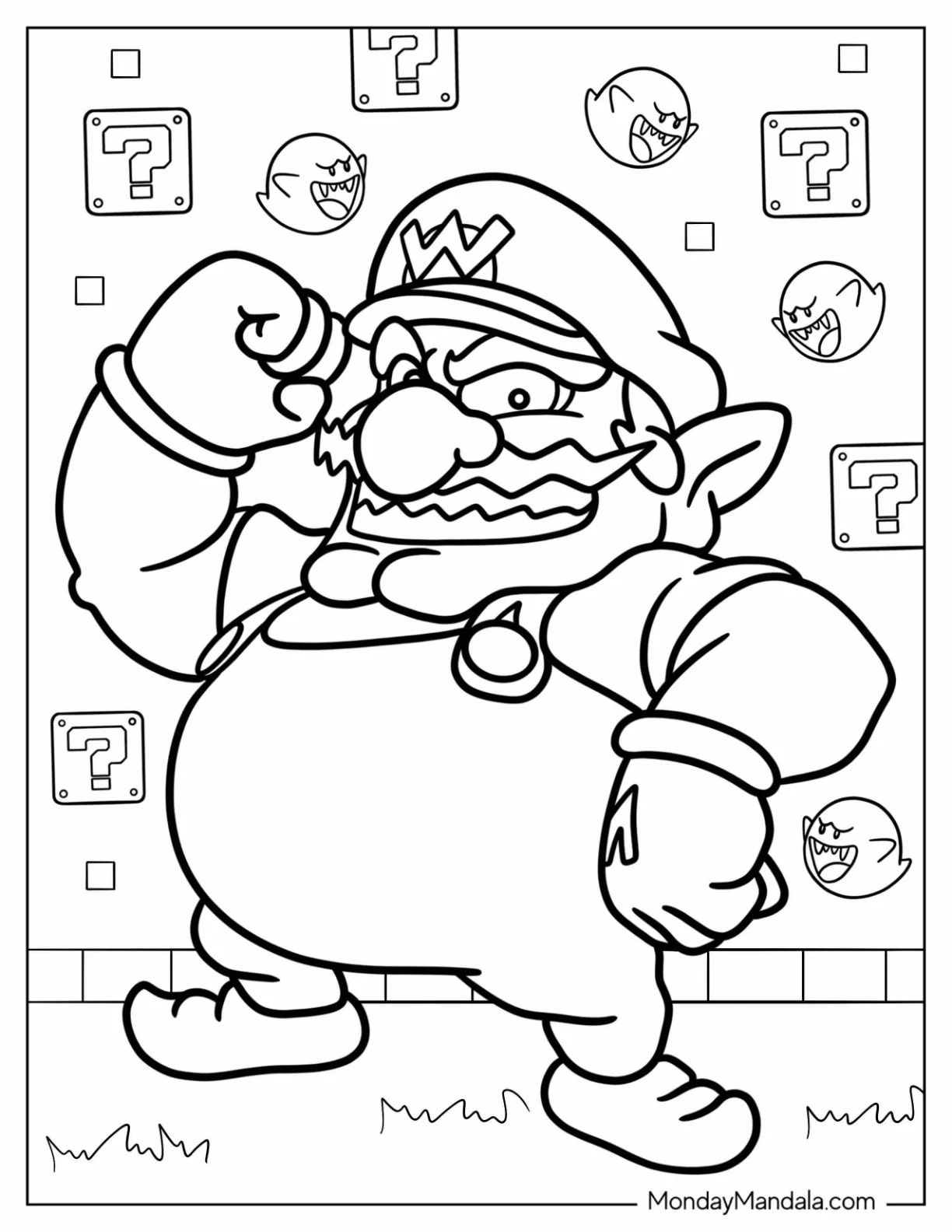Çocuklar İçin Nintendo Boyama Sayfaları 
