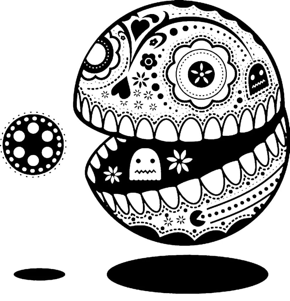 Çocuklar İçin Pac Man Boyama Sayfaları 