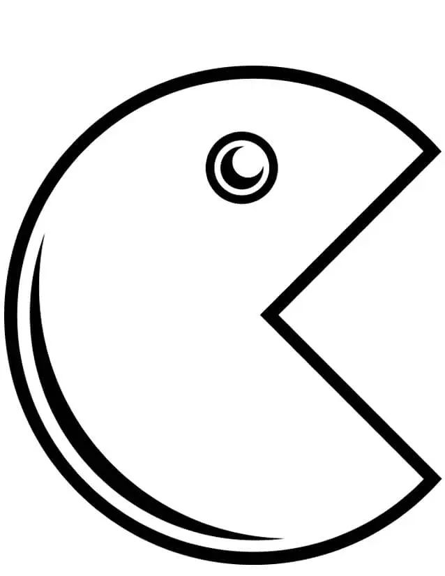 Çocuklar İçin Pac Man Boyama Sayfaları 