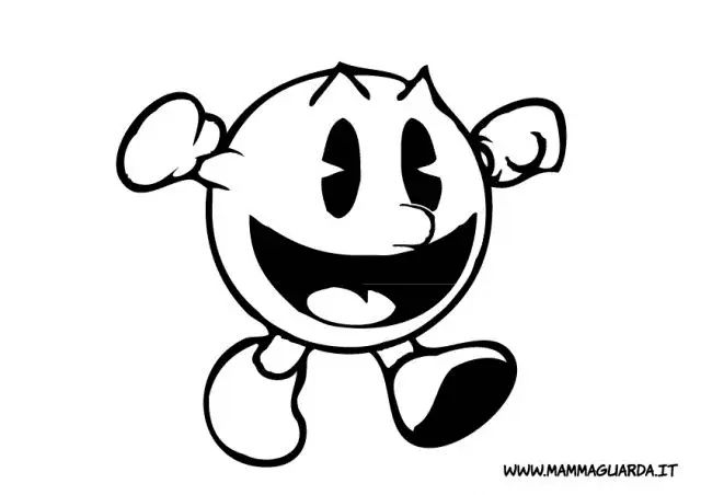 Çocuklar İçin Pac Man Boyama Sayfaları 