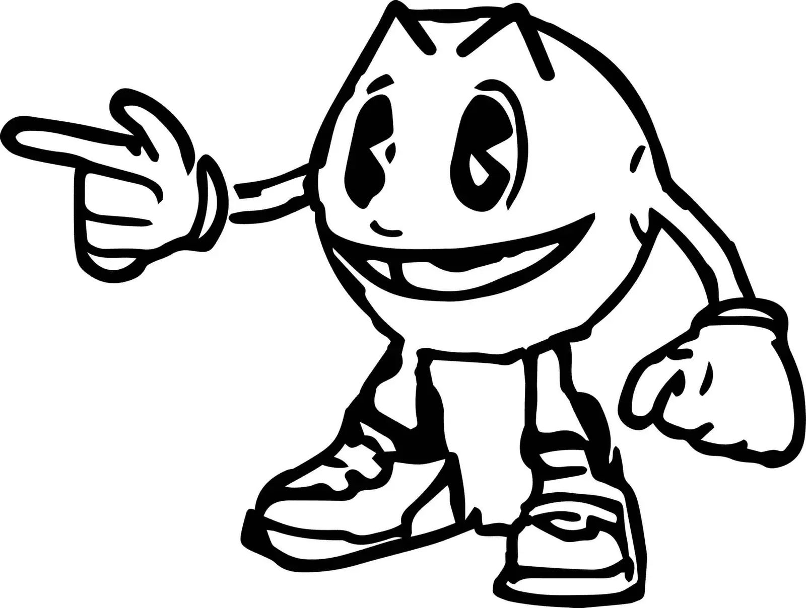 Çocuklar İçin Pac Man Boyama Sayfaları 