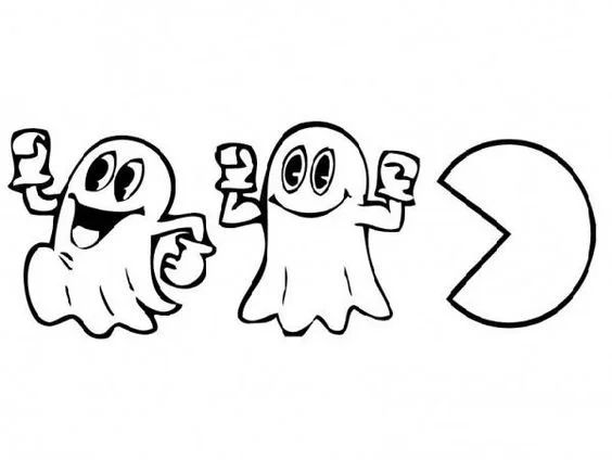 Çocuklar İçin Pac Man Boyama Sayfaları 