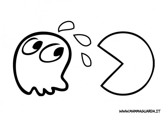 Çocuklar İçin Pac Man Boyama Sayfaları 