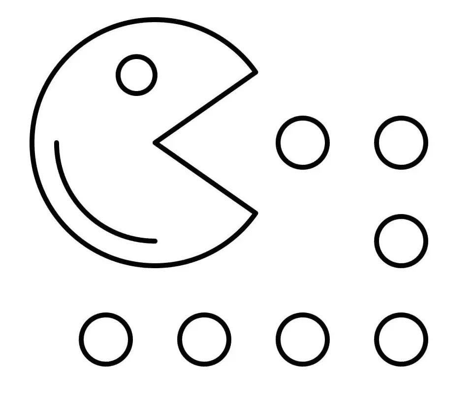 Çocuklar İçin Pac Man Boyama Sayfaları 