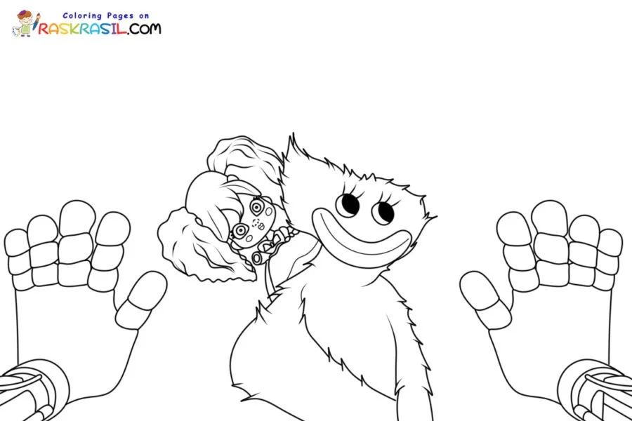Çocuklar İçin Poppy Playtime Boyama Sayfaları 
